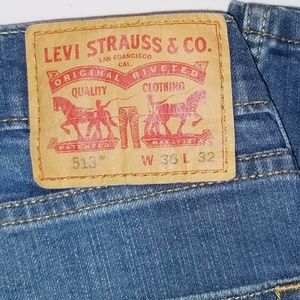 Levi's 513 Slim Straight Stretch 36 x32 Mens Jeans